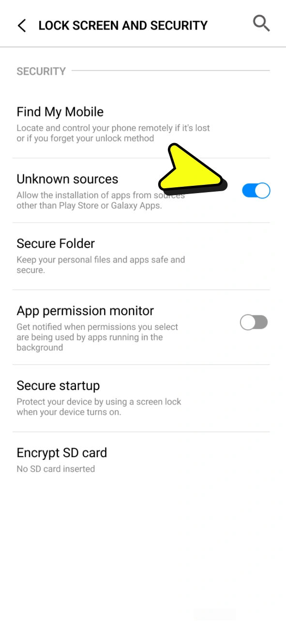 Allow Parimatch android app installation in your phone settings.