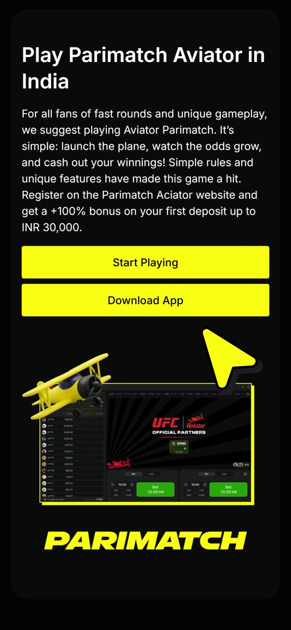 Get official Parimatch app by pressing download button at this page.