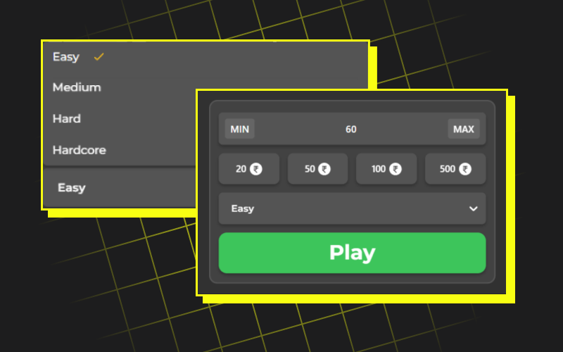 Set game difficulty and bet size at Parimatch Chicken Road 2 betting area.