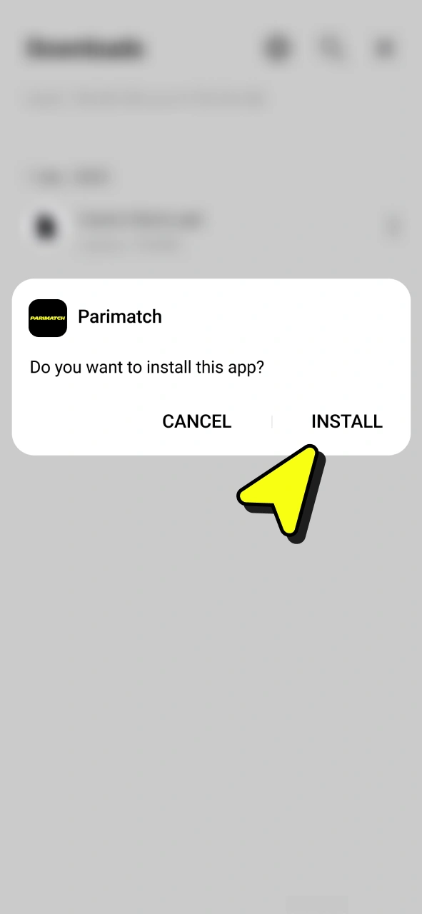 Install Parimatch app by clicking this button.